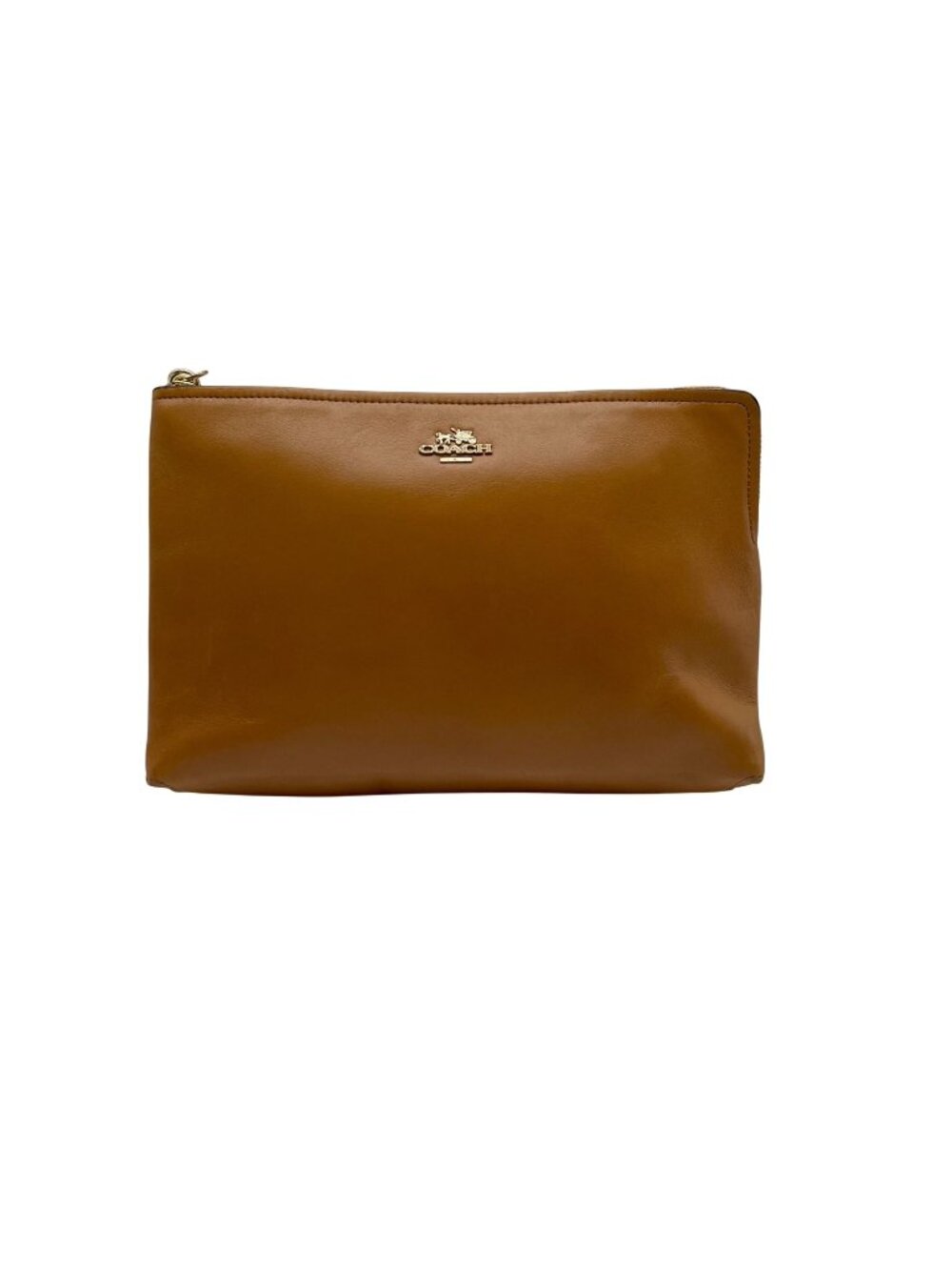 Coach Brown Leather Wristlet Bag
